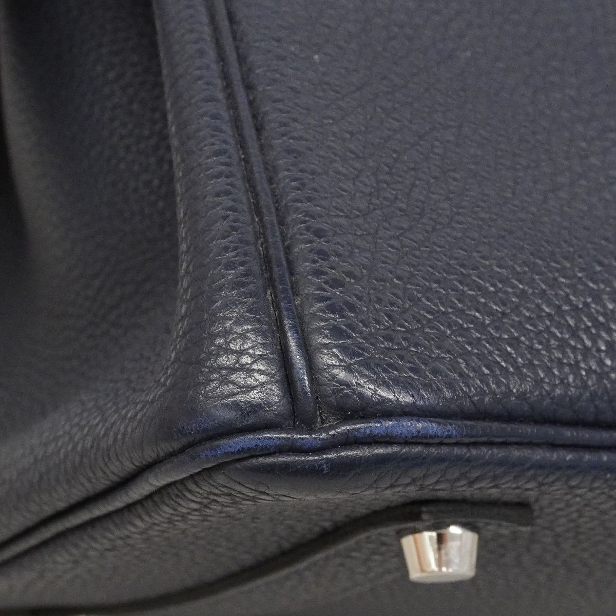Hermes Handbag Birkin 35 Togo Blue Nuit Silver — view 6