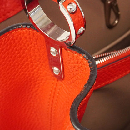 Louis Vuitton Shoulder Bag Taurillon Capucines MM Coquelicotladies — view 8