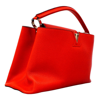 Louis Vuitton Shoulder Bag Taurillon Capucines MM Coquelicotladies — view 2