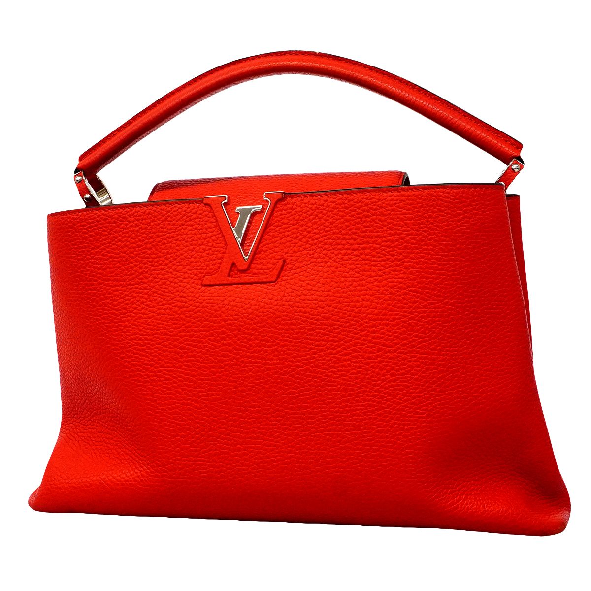 Louis Vuitton Shoulder Bag Taurillon Capucines MM Coquelicotladies