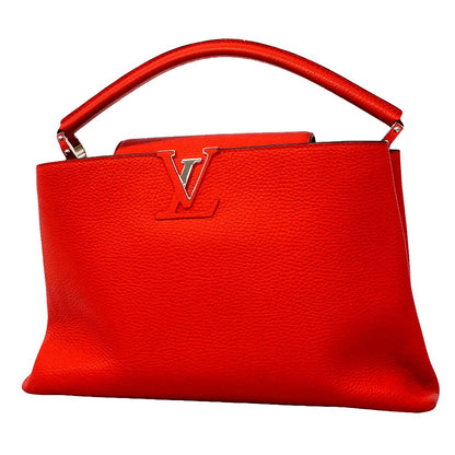 Louis Vuitton Shoulder Bag Taurillon Capucines MM Coquelicotladies