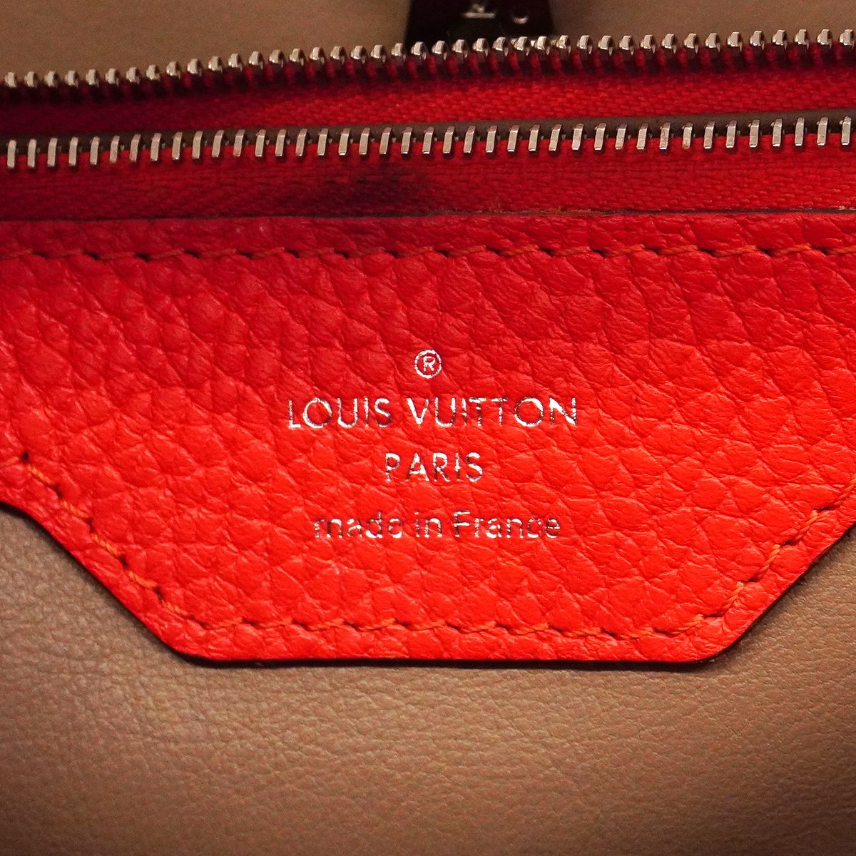 Louis Vuitton Shoulder Bag Taurillon Capucines MM Coquelicotladies — view 5
