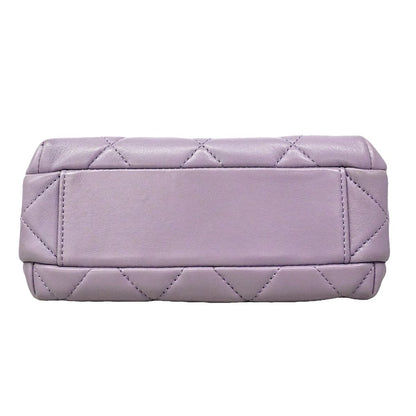 Chanel Shoulder Bag Quilted Lambskin Purple Gold — view 3