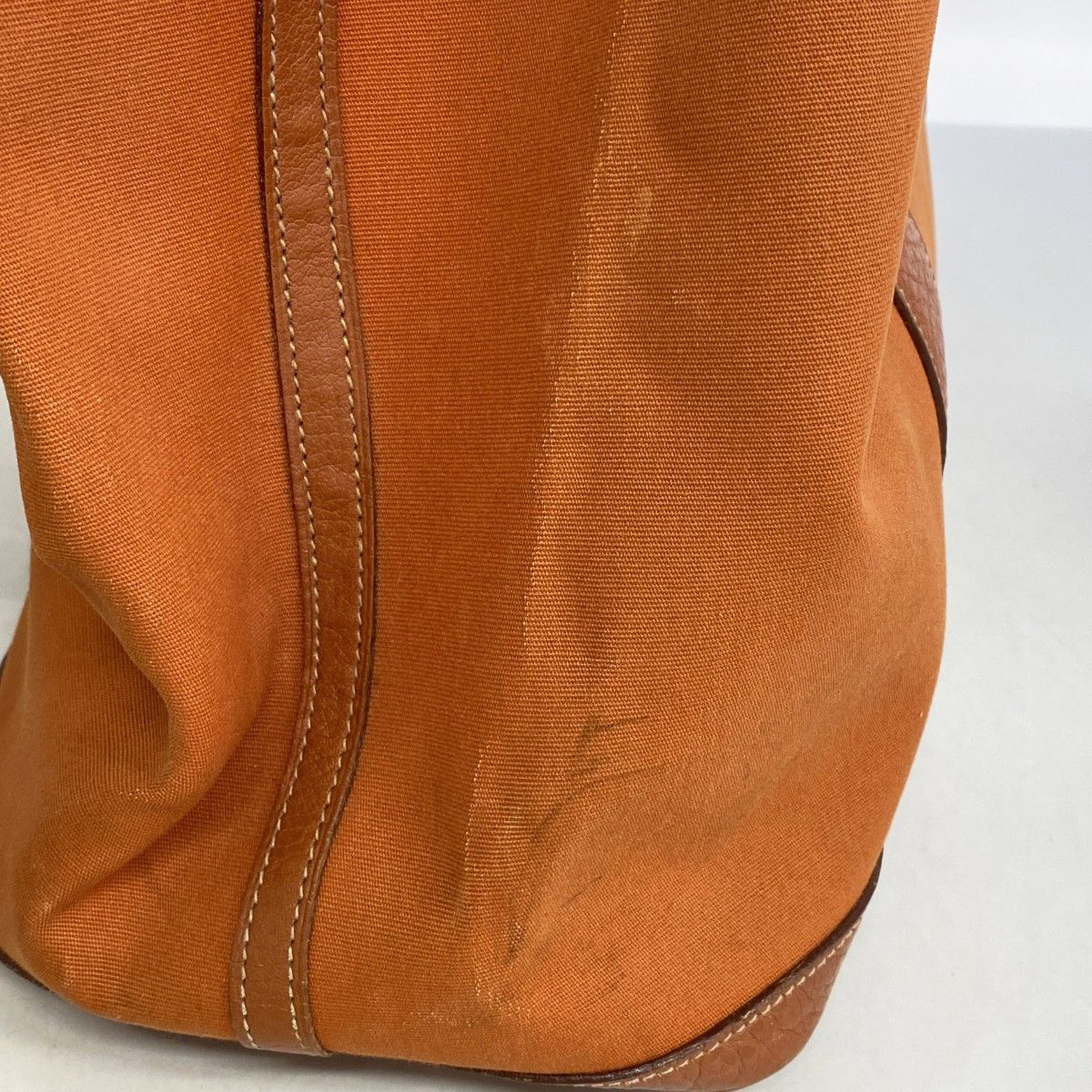 Hermes Tote Garden Party PM Toile Officier Orange Silver — view 6