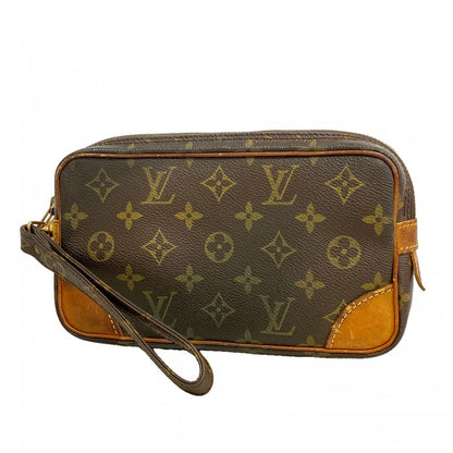 Louis Vuitton Clutch Monogram Marly Dragonne PM Brown