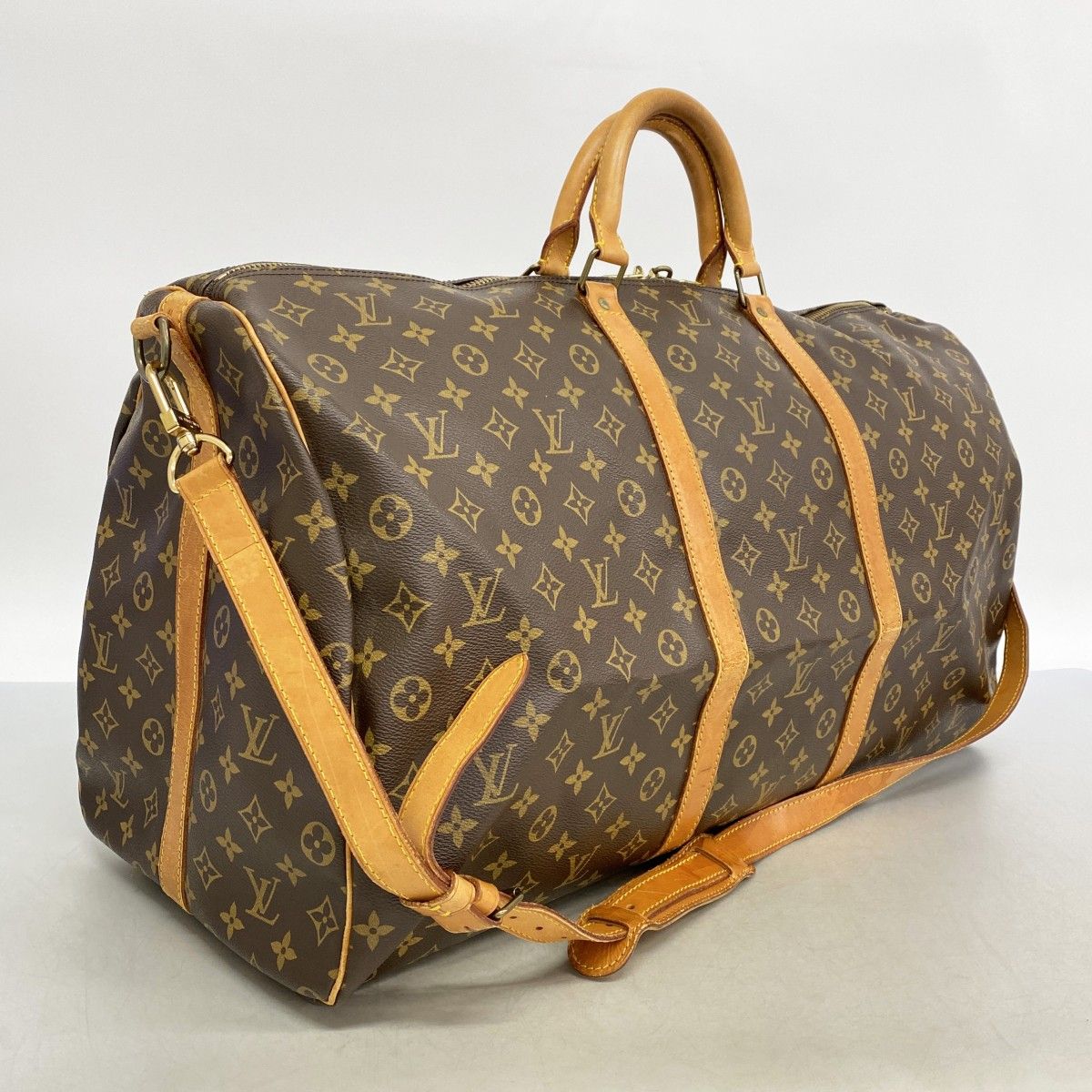 Louis Vuitton Boston Bag Monogram Keepall Bandouliere 60 Brown — view 2