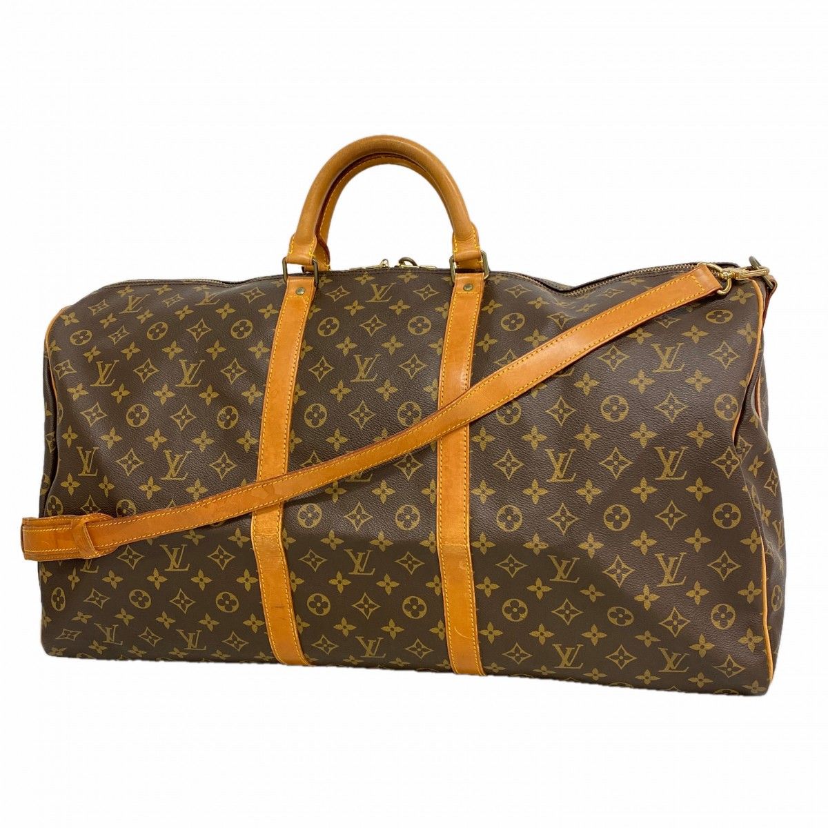 Louis Vuitton Boston Bag Monogram Keepall Bandouliere 60 Brown