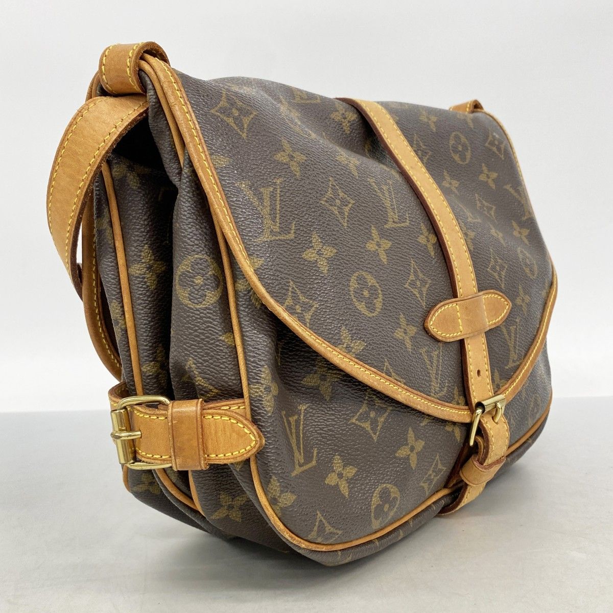 Louis Vuitton Shoulder Bag Monogram Saumur 30 Brown — view 2
