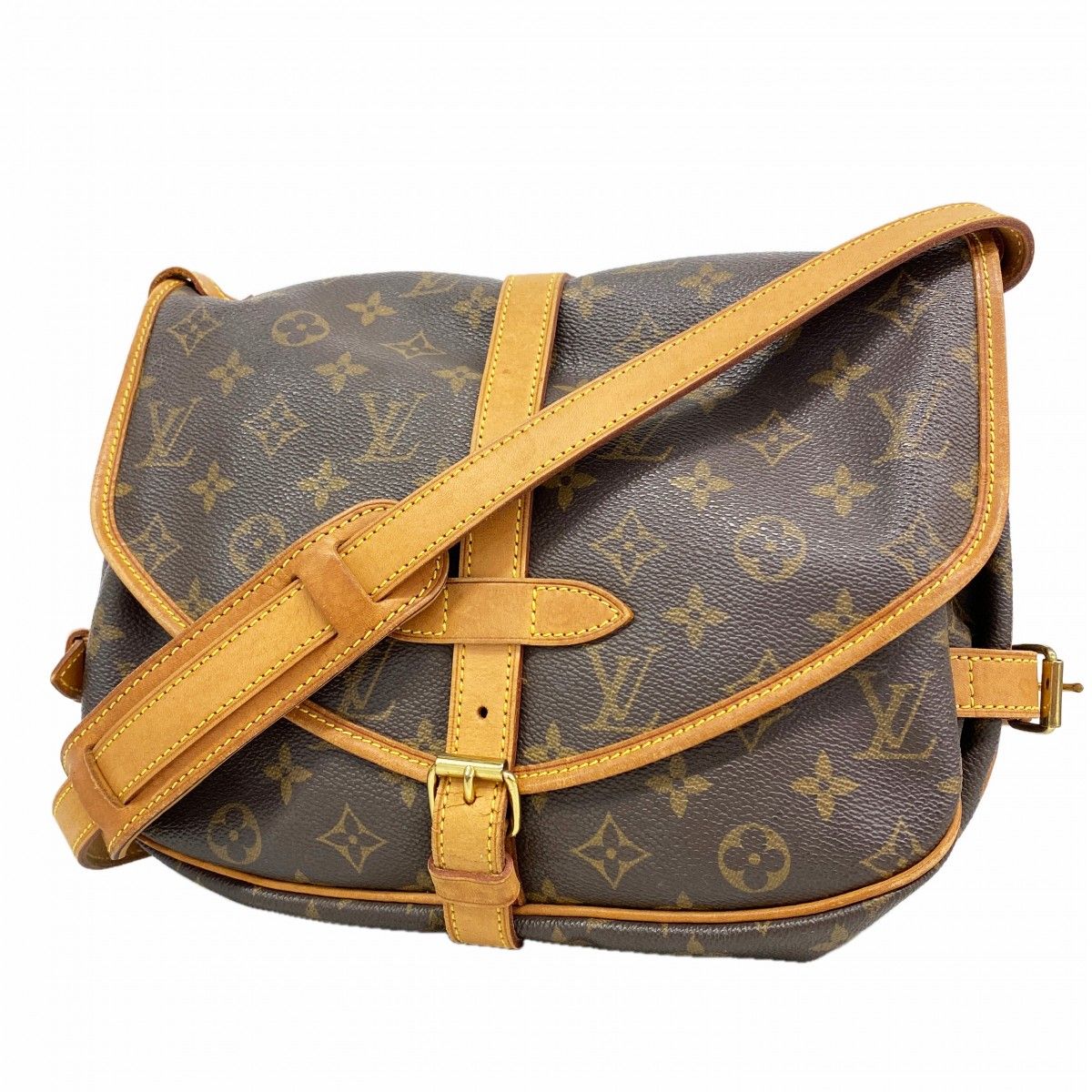 Louis Vuitton Shoulder Bag Monogram Saumur 30 Brown