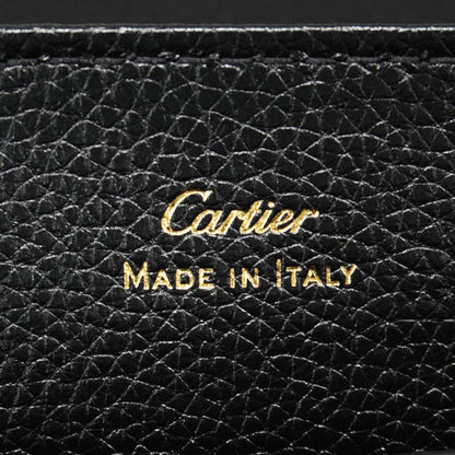 Cartier Shoulder Bag Leather Black Chien Panning Gold — view 5