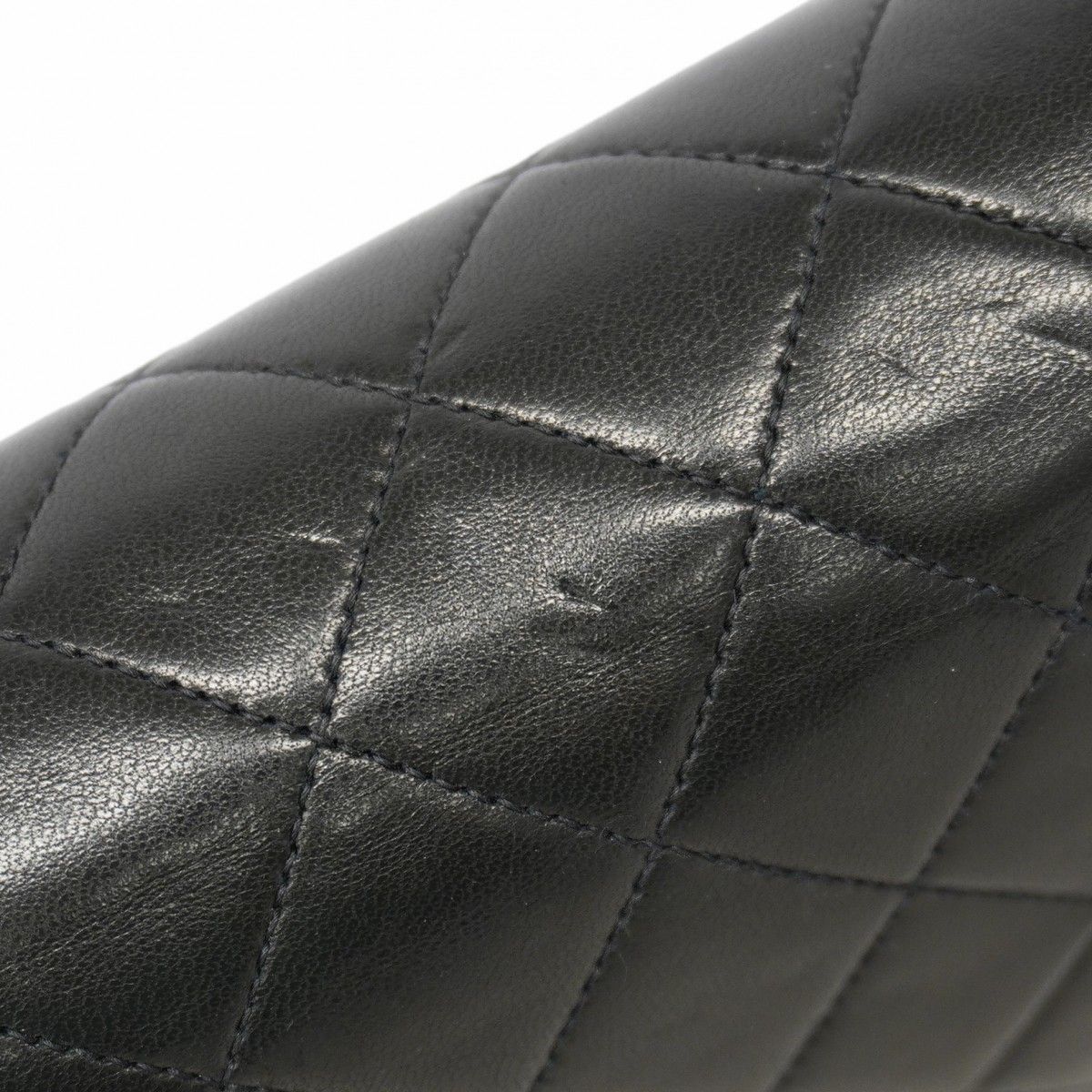 Chanel Shoulder Bag Quilted Lambskin Black Gold — view 6