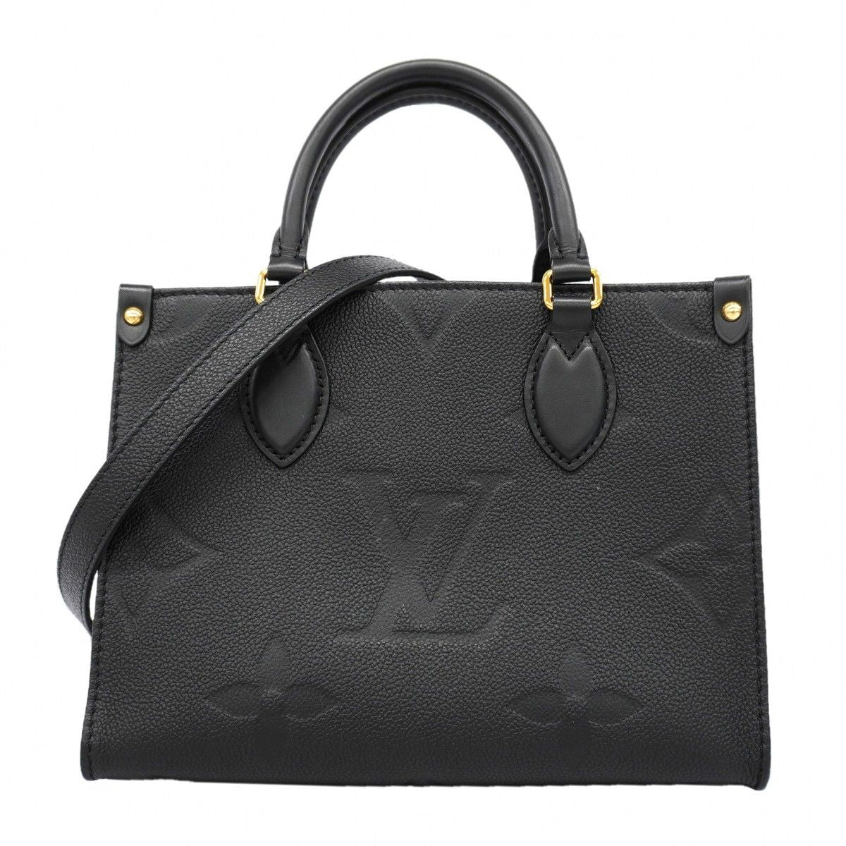 Louis Vuitton Handbag Monogram Empreinte On The Go PM Noir 2-Way