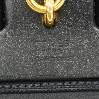 Hermes Handbag Herbag Zip PM Black Gold 2-Way — view 5