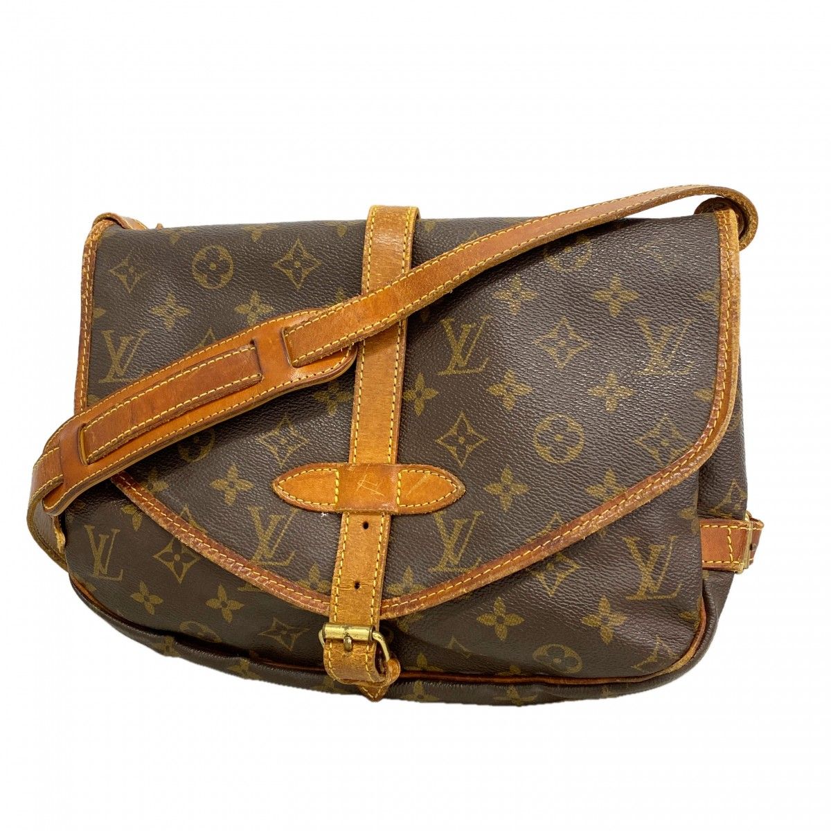 Louis Vuitton Shoulder Bag Monogram Saumur 30 Brown