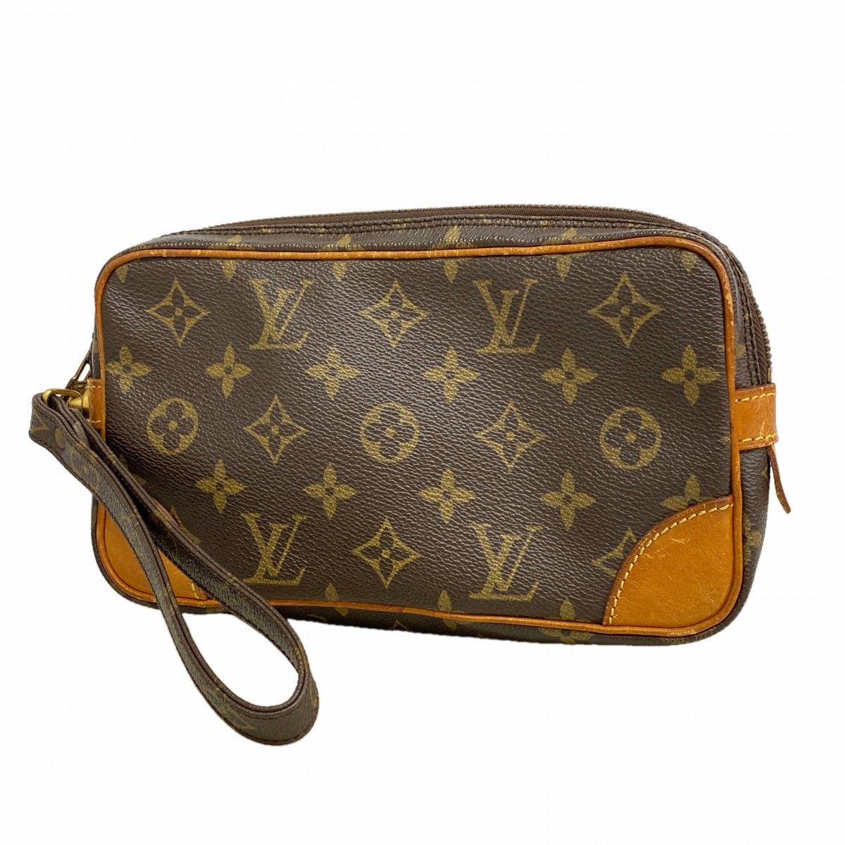 Louis Vuitton Clutch Monogram Marly Dragonne PM Brown