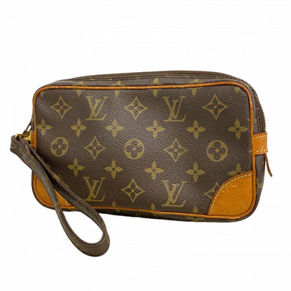 Louis Vuitton Clutch Monogram Marly Dragonne PM Brown