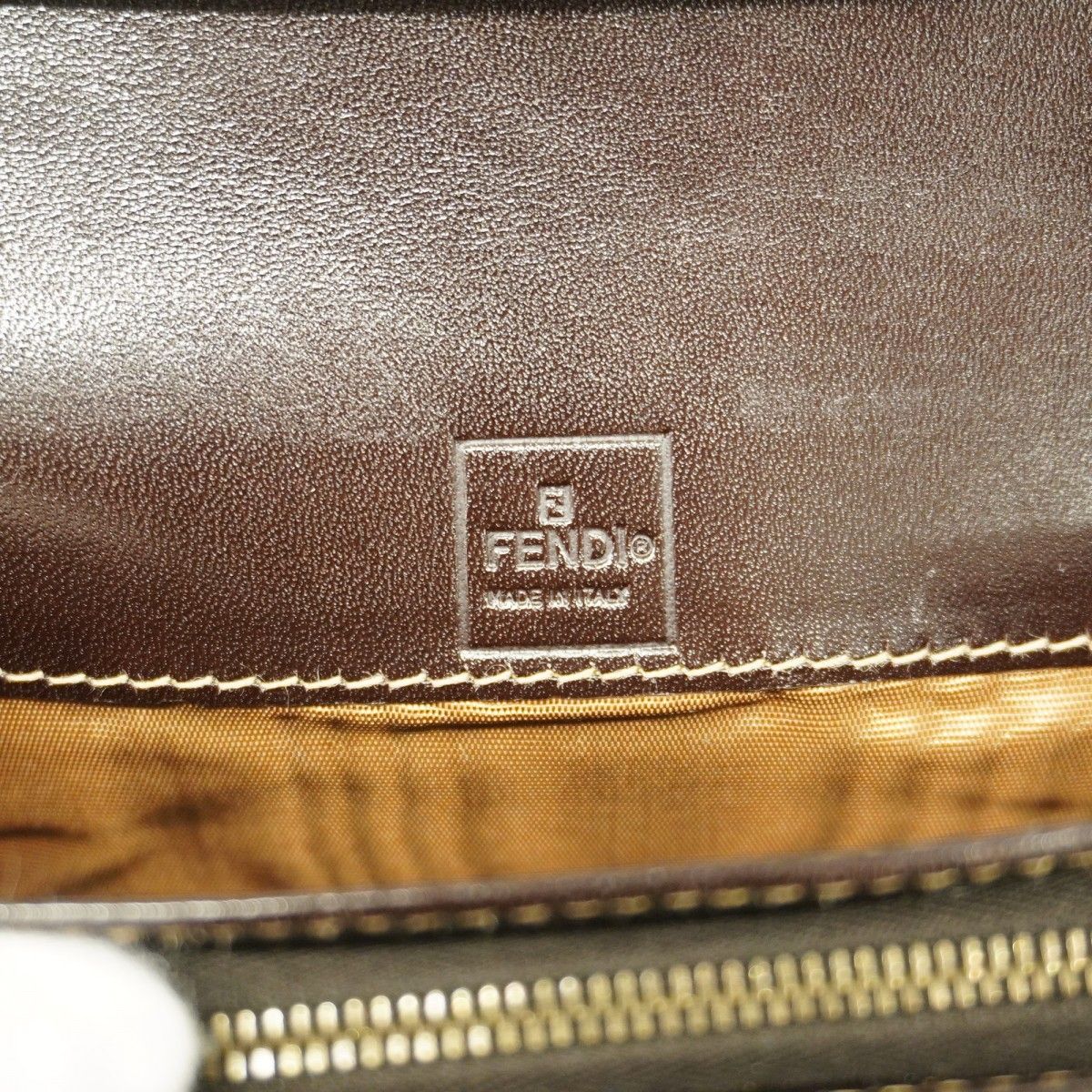 Fendi Wallet Zucca Nylon Canvas Brown Gold — view 5