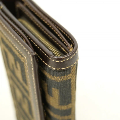 Fendi Wallet Zucca Nylon Canvas Brown Gold — view 6