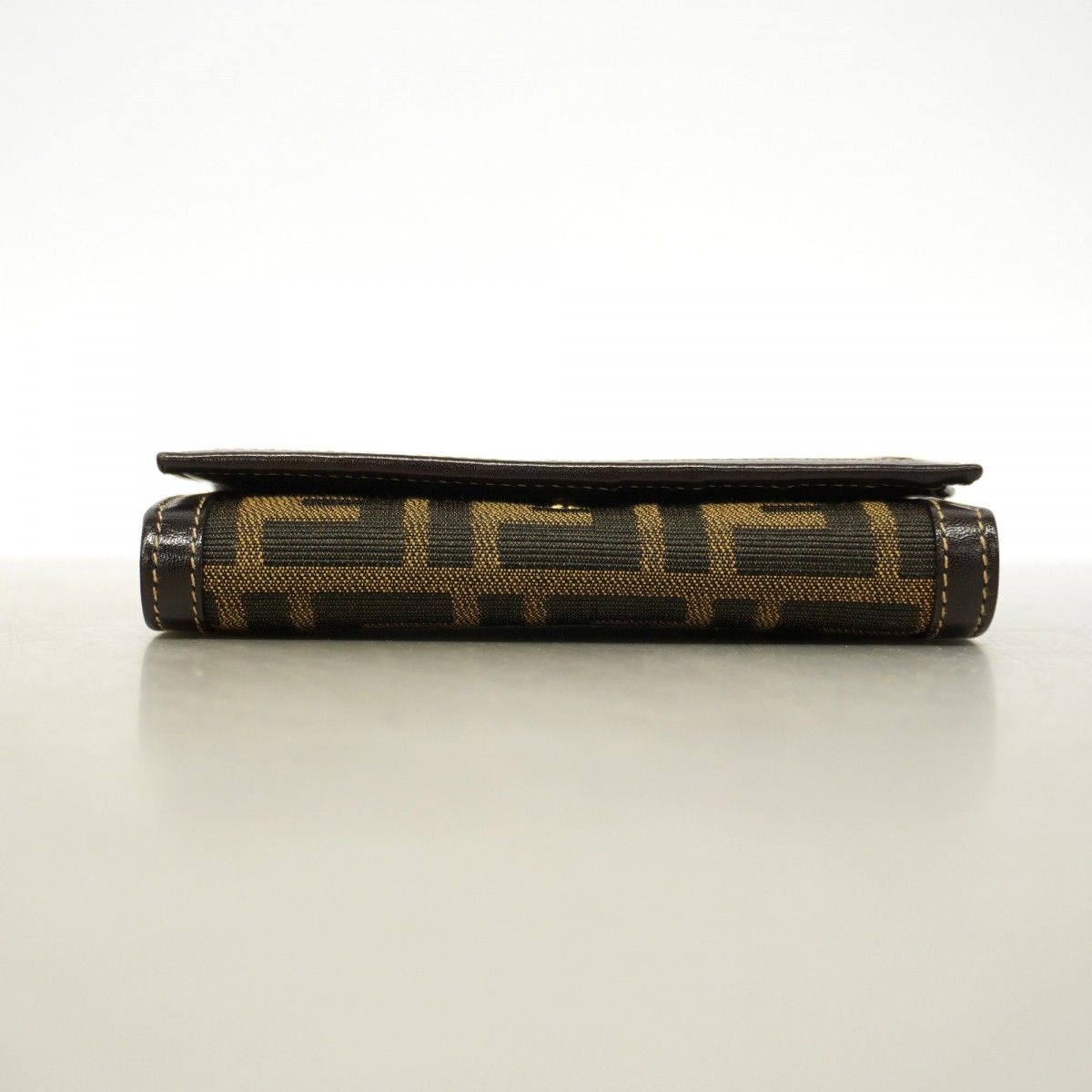 Fendi Wallet Zucca Nylon Canvas Brown Gold — view 3