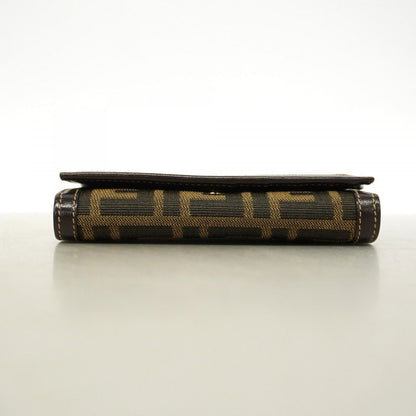 Fendi Wallet Zucca Nylon Canvas Brown Gold — view 3