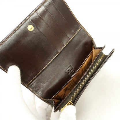 Fendi Wallet Zucca Nylon Canvas Brown Gold — view 4