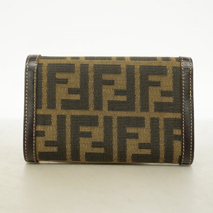 Fendi Wallet Zucca Nylon Canvas Brown Gold — view 7