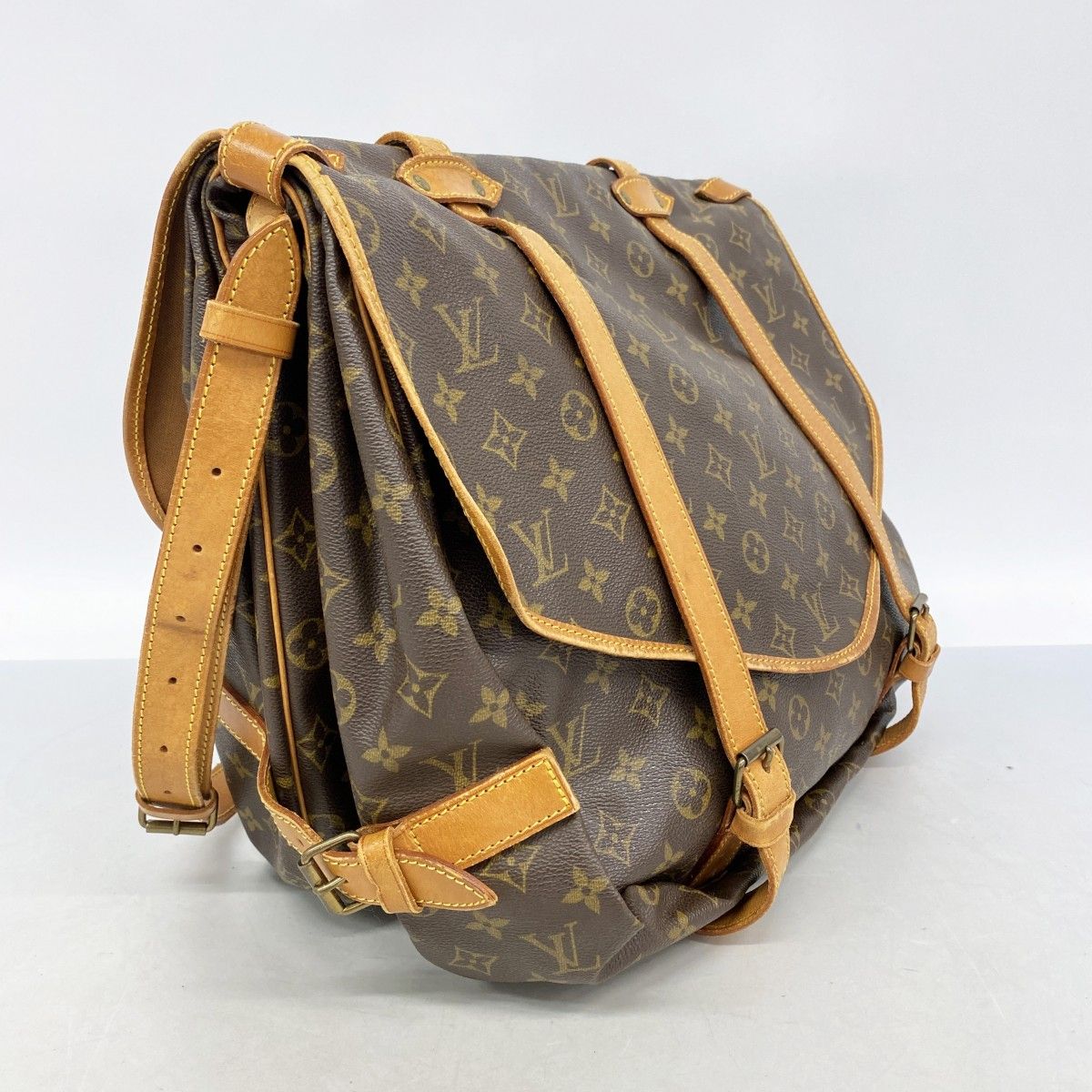 Louis Vuitton Shoulder Bag Monogram Saumur 43 Brown — view 2