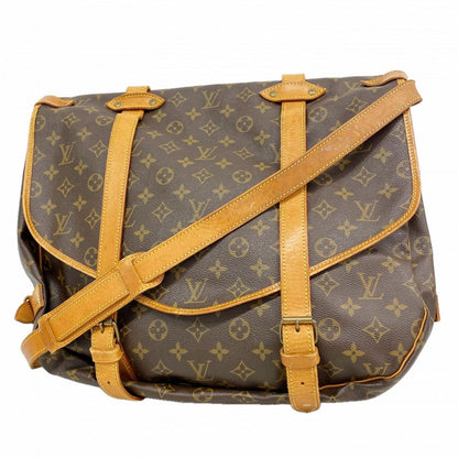 Louis Vuitton Shoulder Bag Monogram Saumur 43 Brown