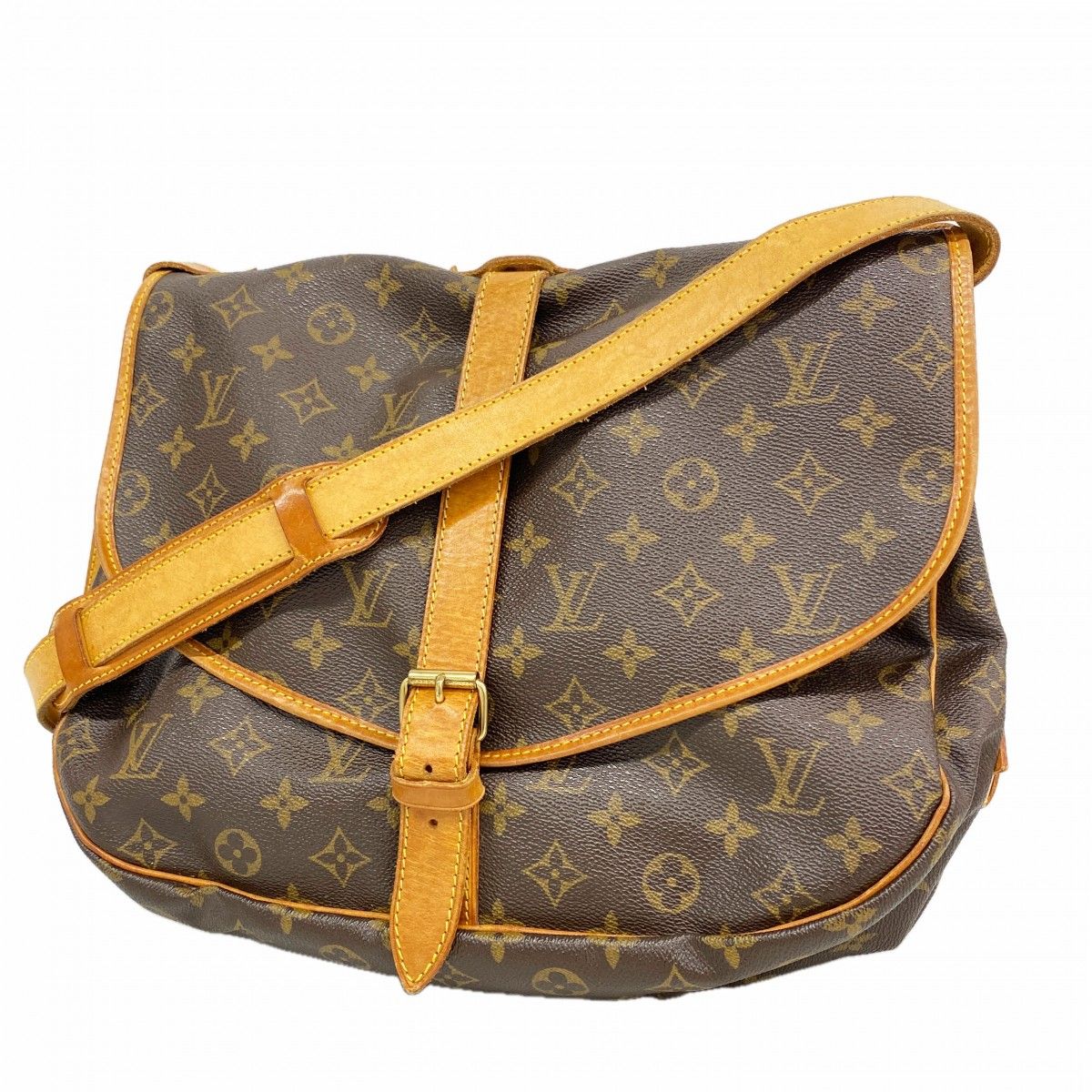 Louis Vuitton Shoulder Bag Monogram Saumur 35 Brown