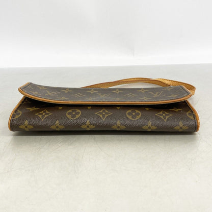 Louis Vuitton Shoulder Bag Monogram Pochette Twin GM Brown — view 3