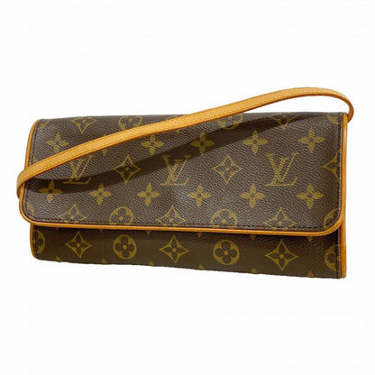 Louis Vuitton Shoulder Bag Monogram Pochette Twin GM Brown