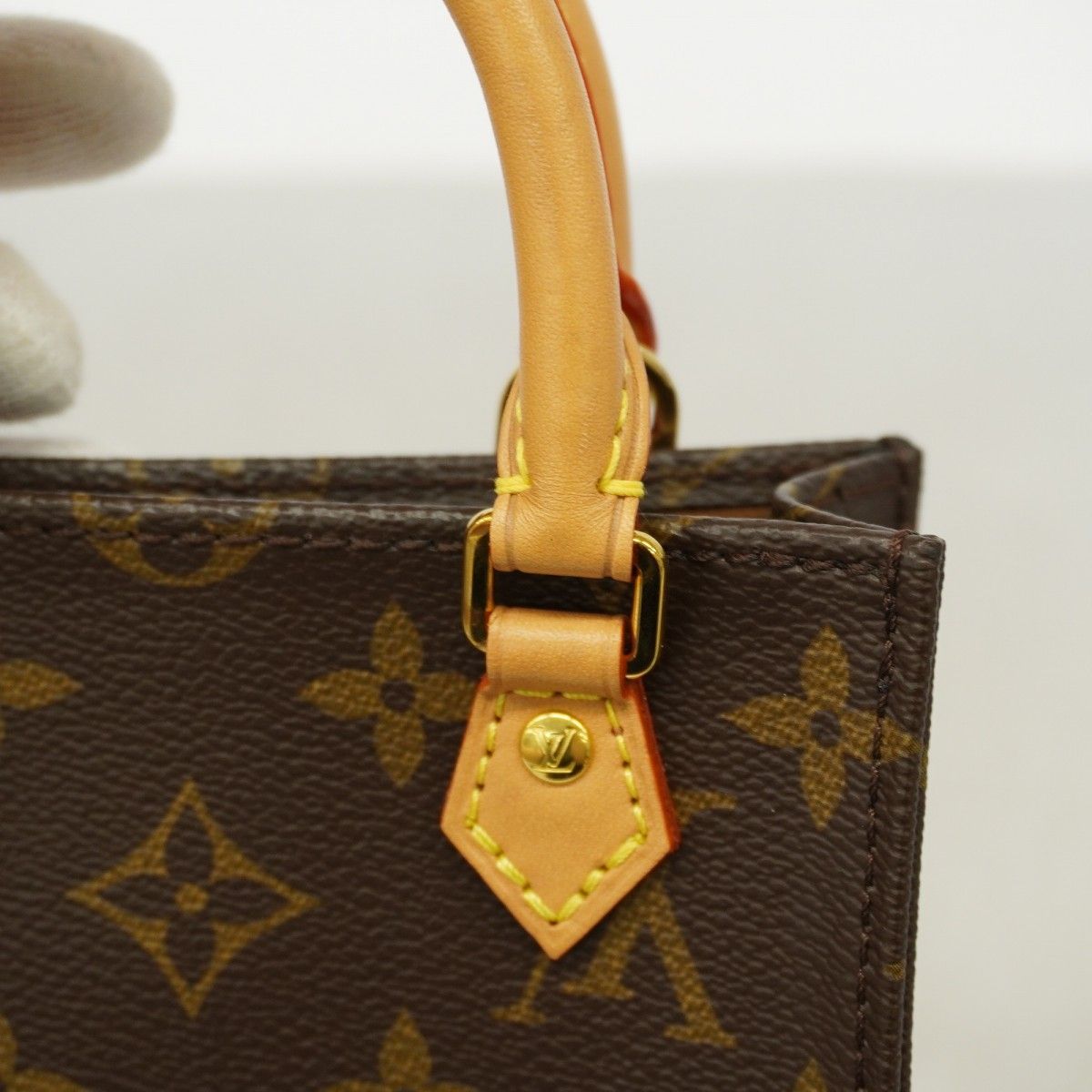 Louis Vuitton Handbag Monogram Petite Sac Plat Brown 2-Way — view 8