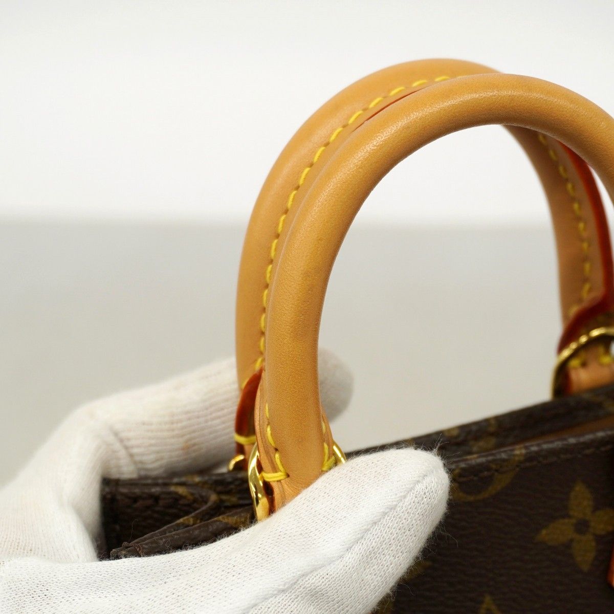 Louis Vuitton Handbag Monogram Petite Sac Plat Brown 2-Way — view 6