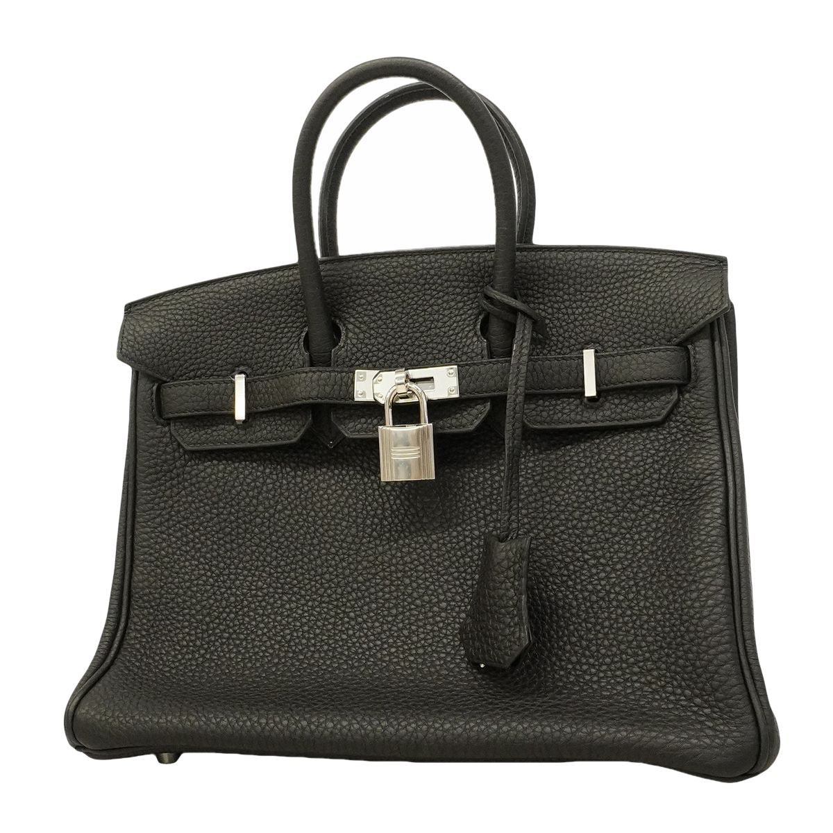 Hermes Handbag Birkin 25 Togo Black Silver