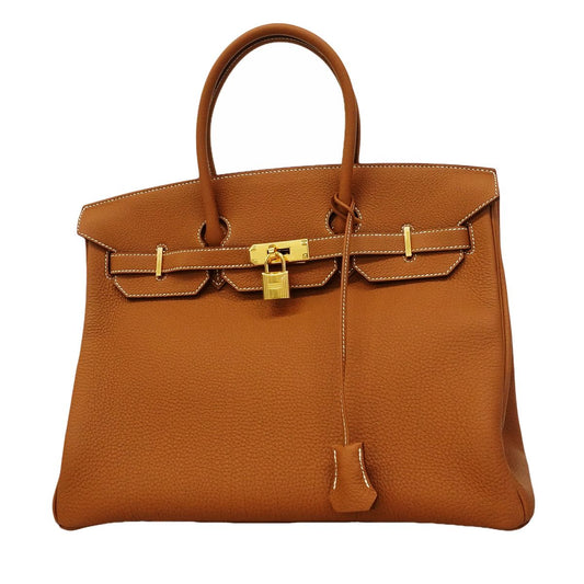 Hermes Handbag Birkin 35 Togo Gold