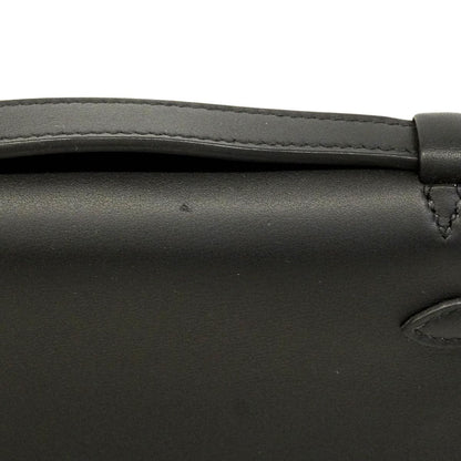 Hermes Handbag Pochette Kelly Swift Black Gold — view 8