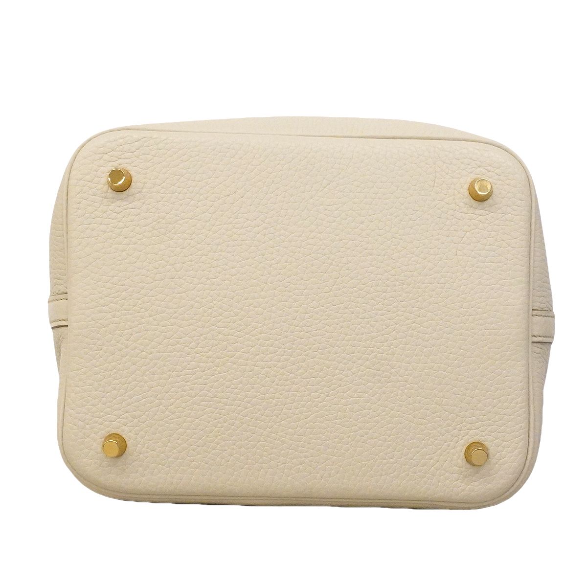 Hermes Handbag Picotin Lock MM Taurillon Clemence Gold — view 3