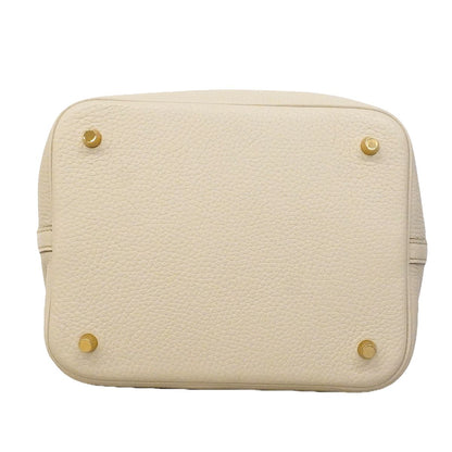 Hermes Handbag Picotin Lock MM Taurillon Clemence Gold — view 3