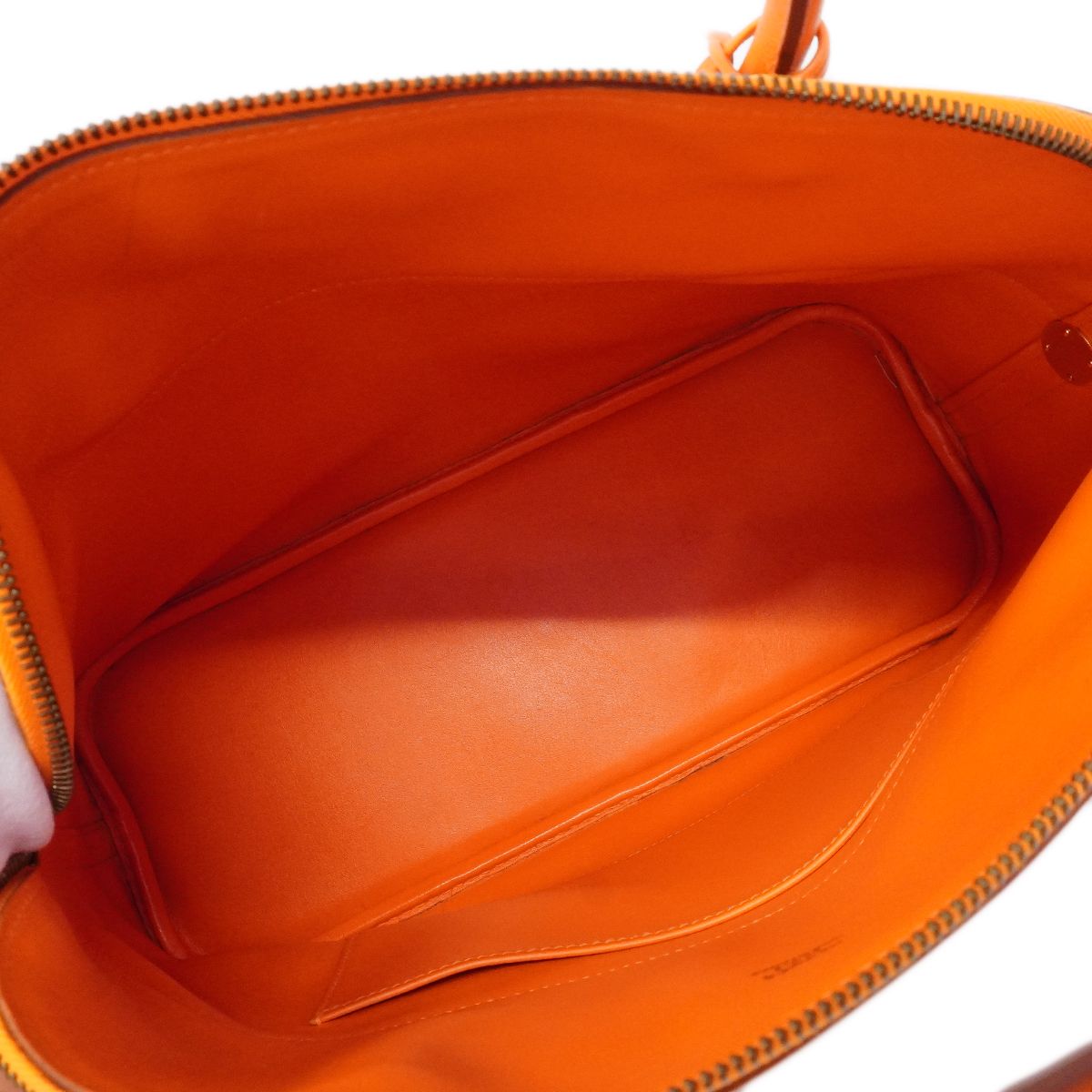 Hermes Handbag Bolide 35 Swift Orange Gold 2-Way — view 4