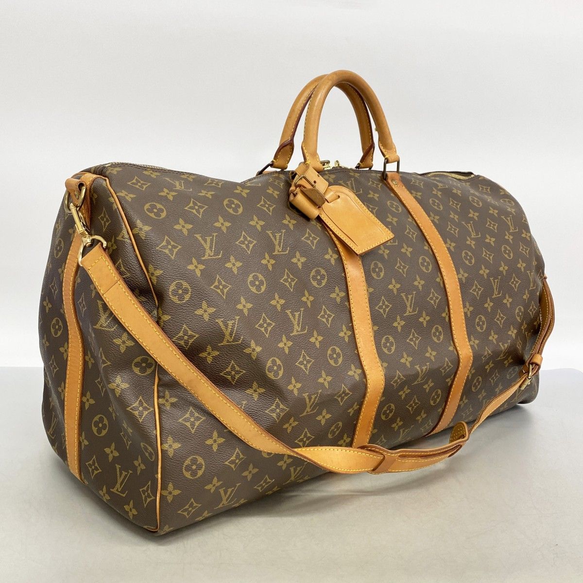 Louis Vuitton Boston Bag Monogram Keepall Bandouliere 60 Brown — view 2