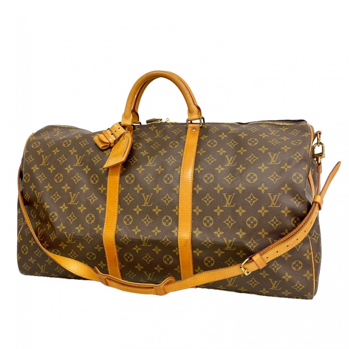 Louis Vuitton Boston Bag Monogram Keepall Bandouliere 60 Brown