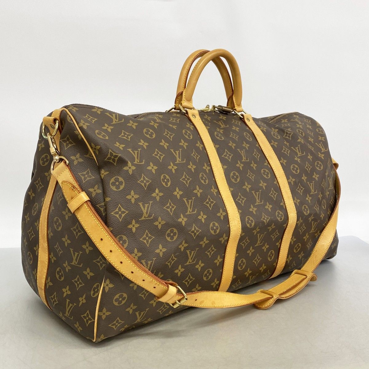 Louis Vuitton Boston Bag Monogram Keepall Bandouliere 60 Brown — view 2