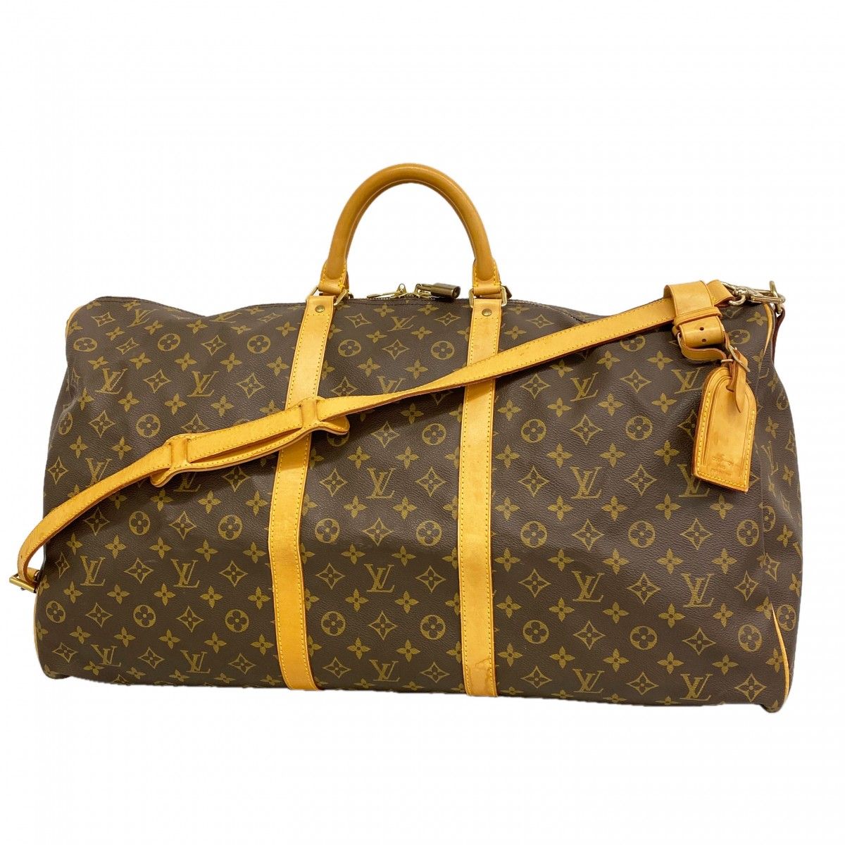 Louis Vuitton Boston Bag Monogram Keepall Bandouliere 60 Brown