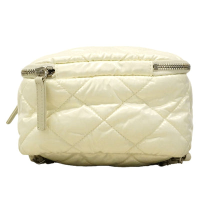 Chanel Backpack Nylon White Silver — view 3
