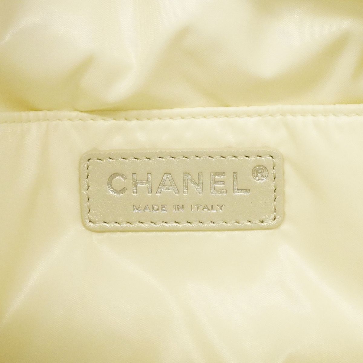 Chanel Backpack Nylon White Silver — view 5