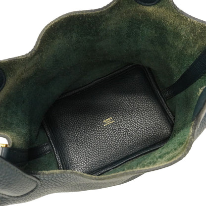 Hermes Handbag Picotin Lock PM Taurillon Clemence Vert Gold — view 4