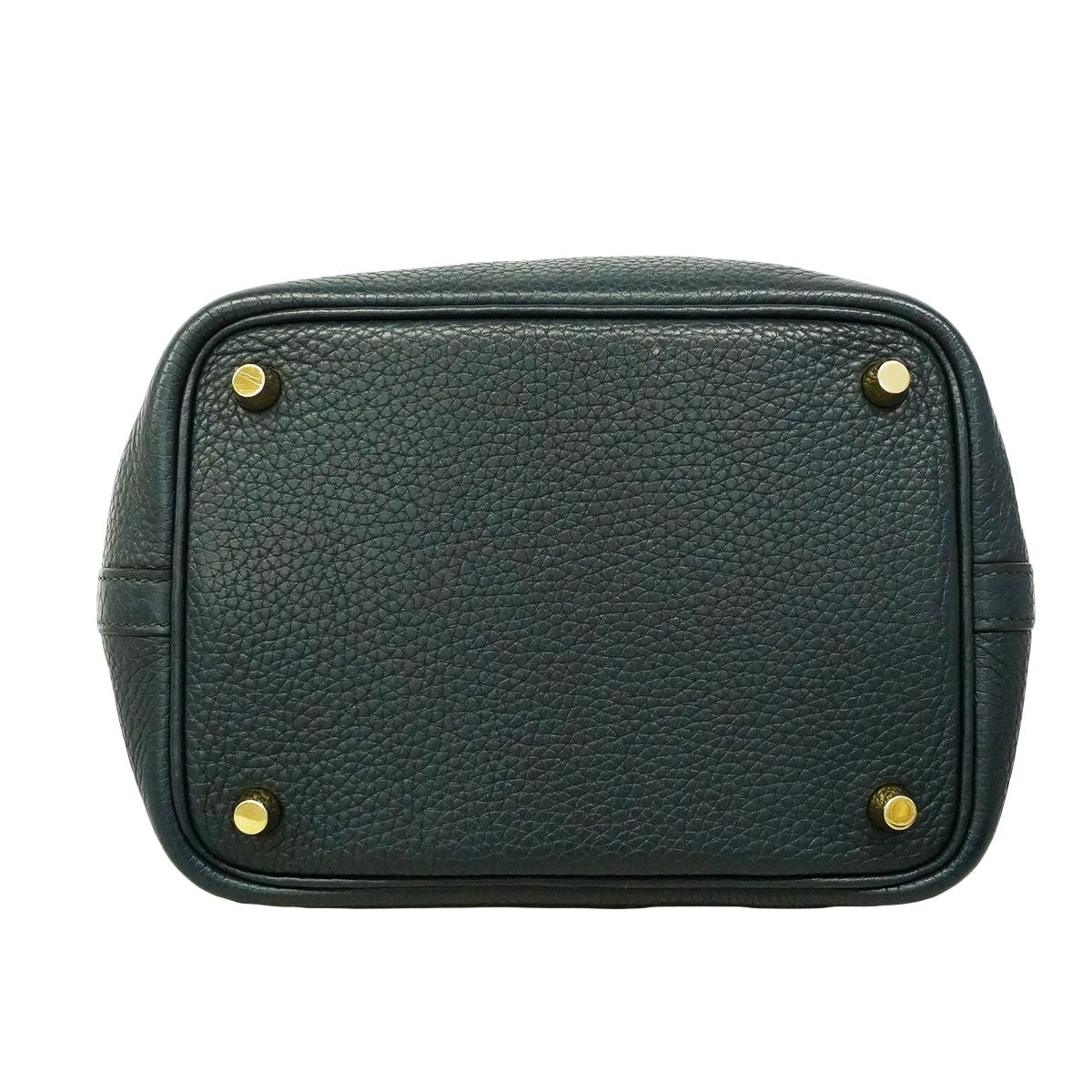 Hermes Handbag Picotin Lock PM Taurillon Clemence Vert Gold — view 3