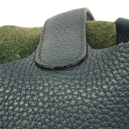Hermes Handbag Picotin Lock PM Taurillon Clemence Vert Gold — view 8