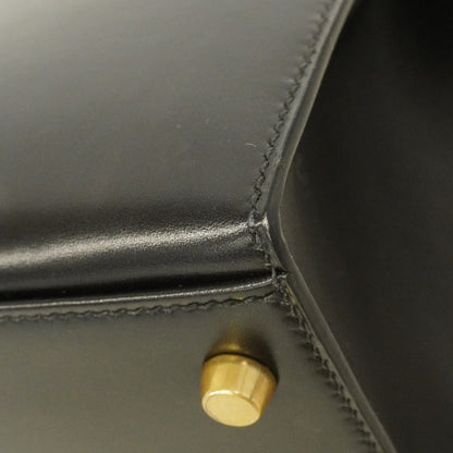 Hermes Handbag Kelly 32 Box Calf Black Gold 2-Way — view 7