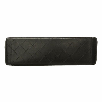 Chanel Shoulder Bag Maxi Quilted Lambskin Black Gold — view 3